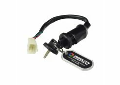 Brand new 👍 Mon Ster 4 Wire Ignition Key Switch For Dirt Bikes & ATVs (Snap-In Mount, Male Connector) 🛒
